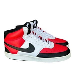 Nike Red and Black High-Top Sneakers